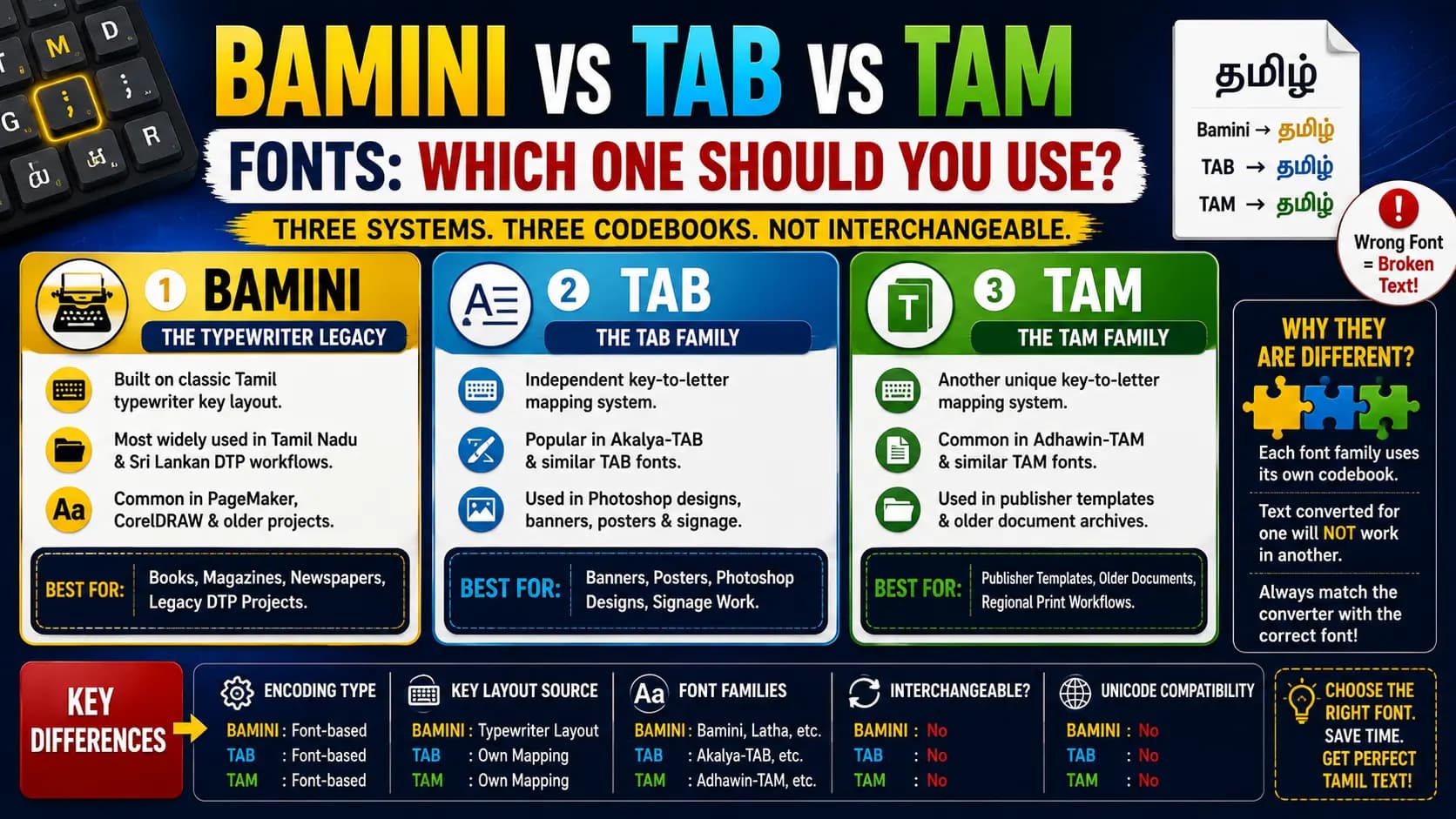 Bamini vs TAB vs TAM Fonts: Which One Should You Use?