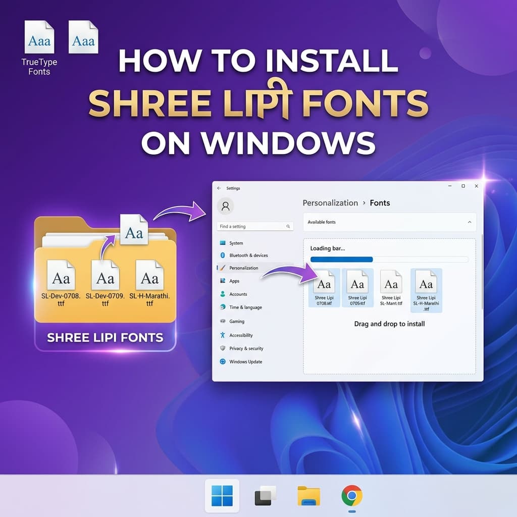 How to Install Shree Lipi Fonts on Windows