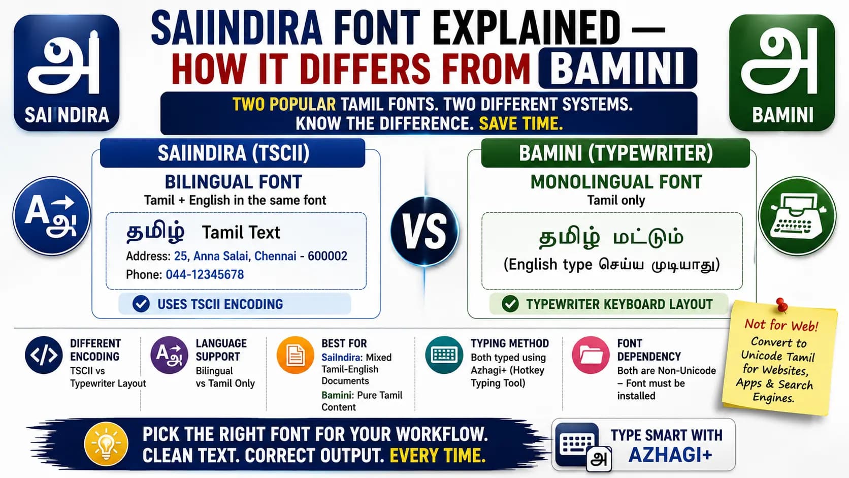 SaiIndira Font Explained — How It Differs from Bamini